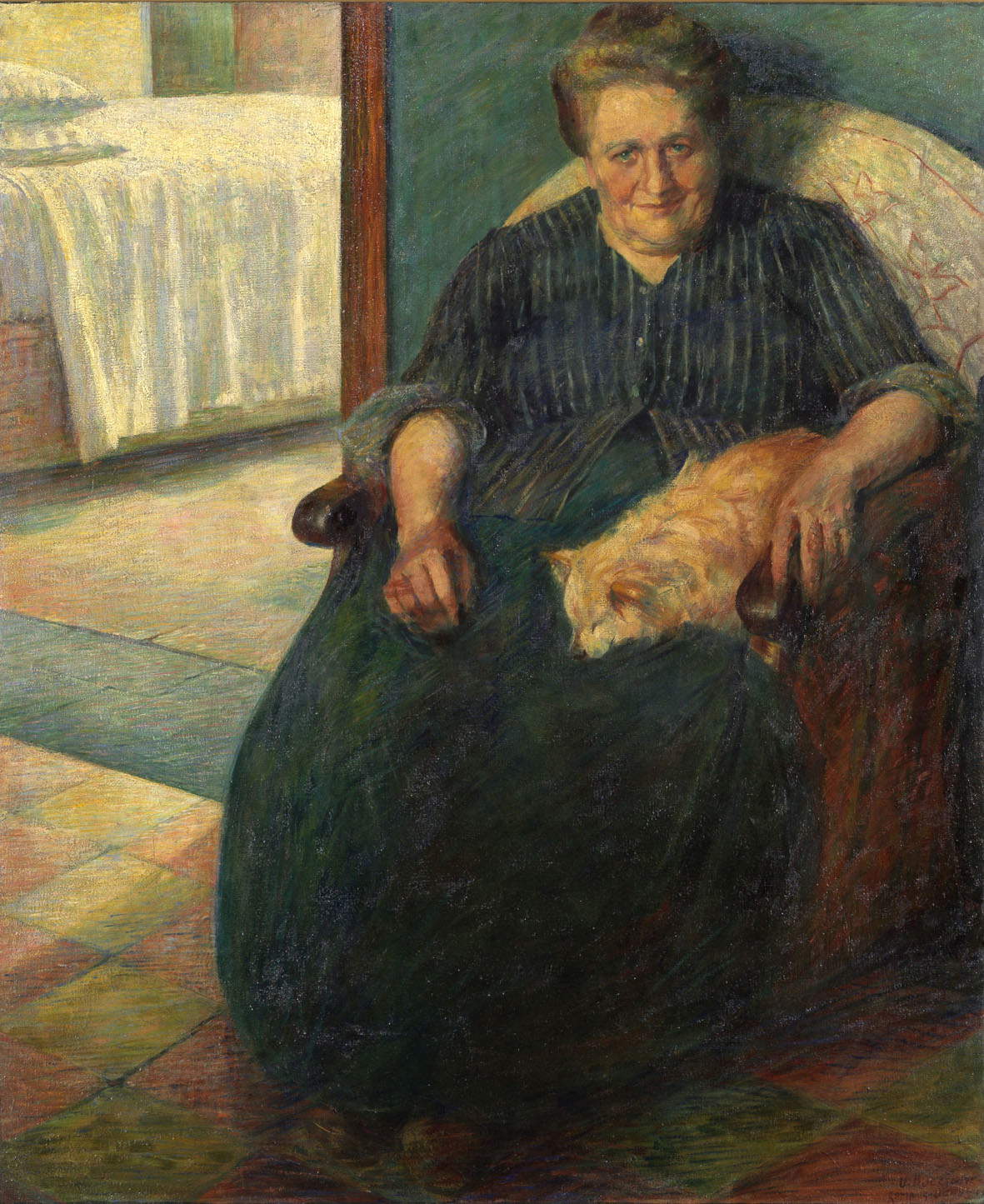 Umberto Boccioni, Ritratto della signora Virginia (1905; olio su tela, 138 x 115 cm; Milano, Museo del Novecento) Umberto Boccioni, Ritratto della signora Virginia (1905; olio su tela, 138 x 115 cm; Milano, Museo del Novecento)
