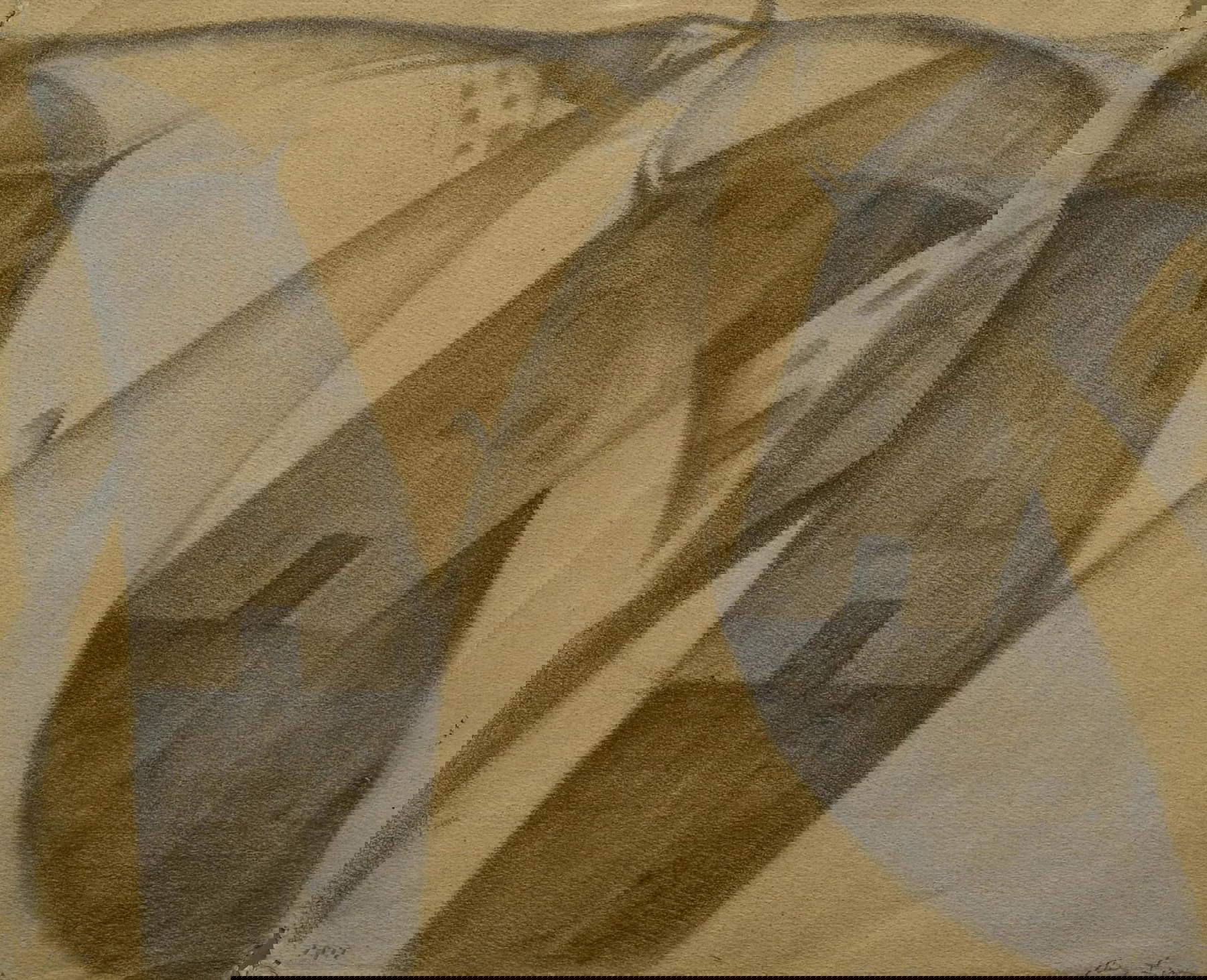 Achille Funi, Corso Monforte (1911; Bleistift auf Papier, 25 x 31 cm; Privatsammlung) Achille Funi, Corso Monforte (1911; Bleistift auf Papier, 25 x 31 cm; Privatsammlung)
