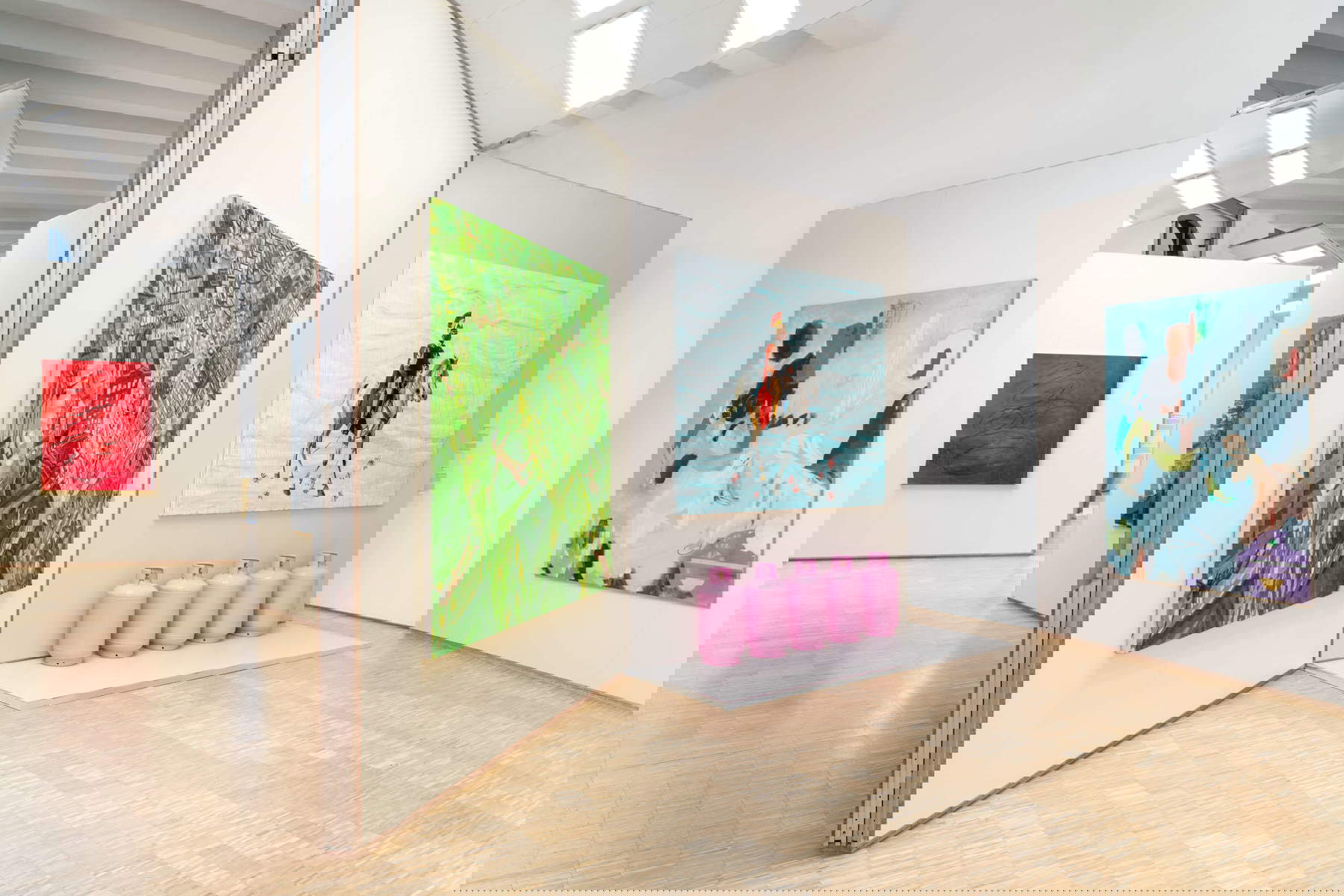 Set-ups of the exhibition Pittura italiana oggi. Photo: Piercarlo Quecchia DSL Studio &copy; Triennale Milano