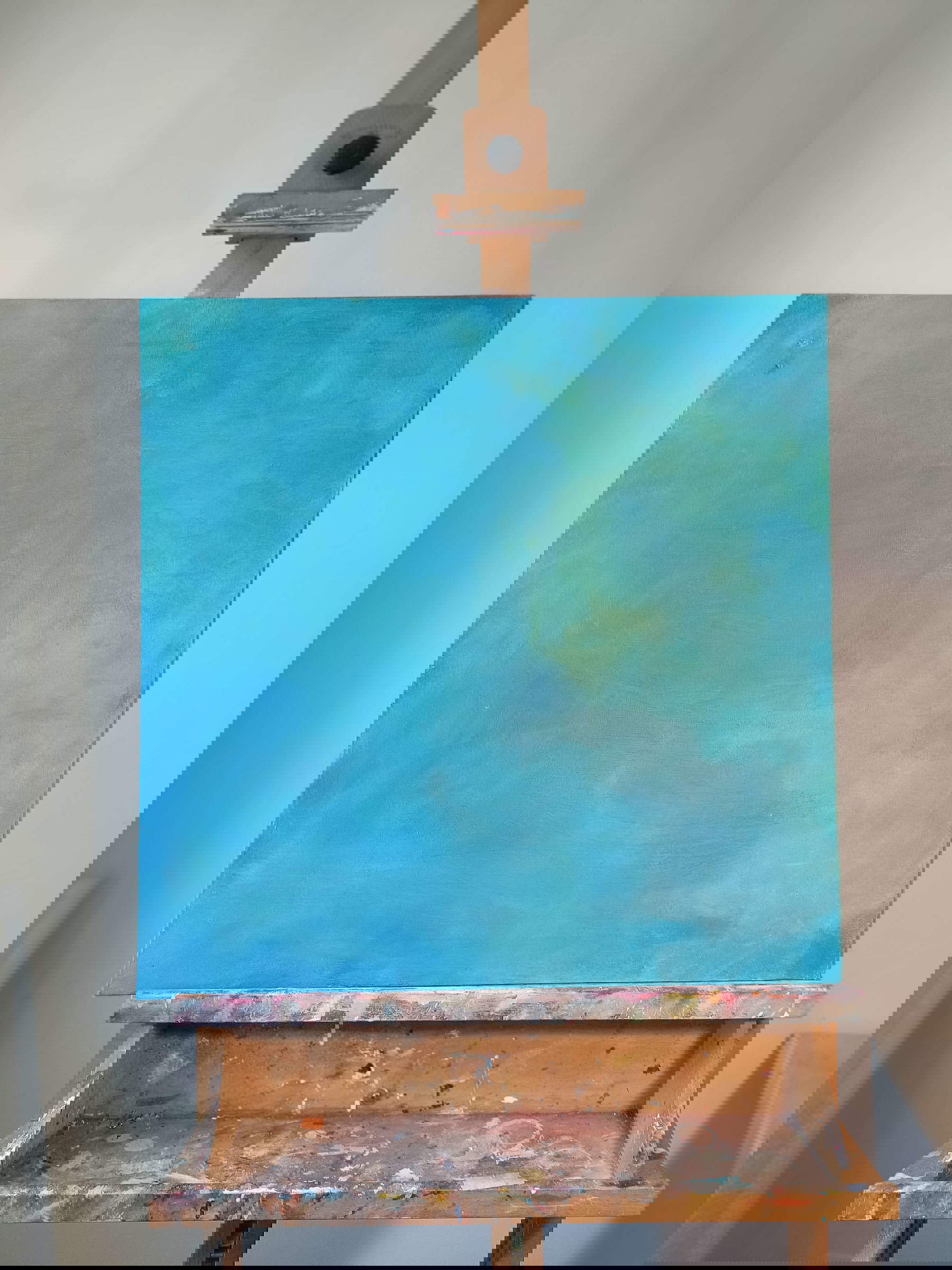 Elisa Nepote, The Submerged Surface (2022; Acryl und Tinte auf Leinwand, 60 x 60 cm) Elisa Nepote, The Submerged Surface (2022; Acryl und Tinte auf Leinwand, 60 x 60 cm)