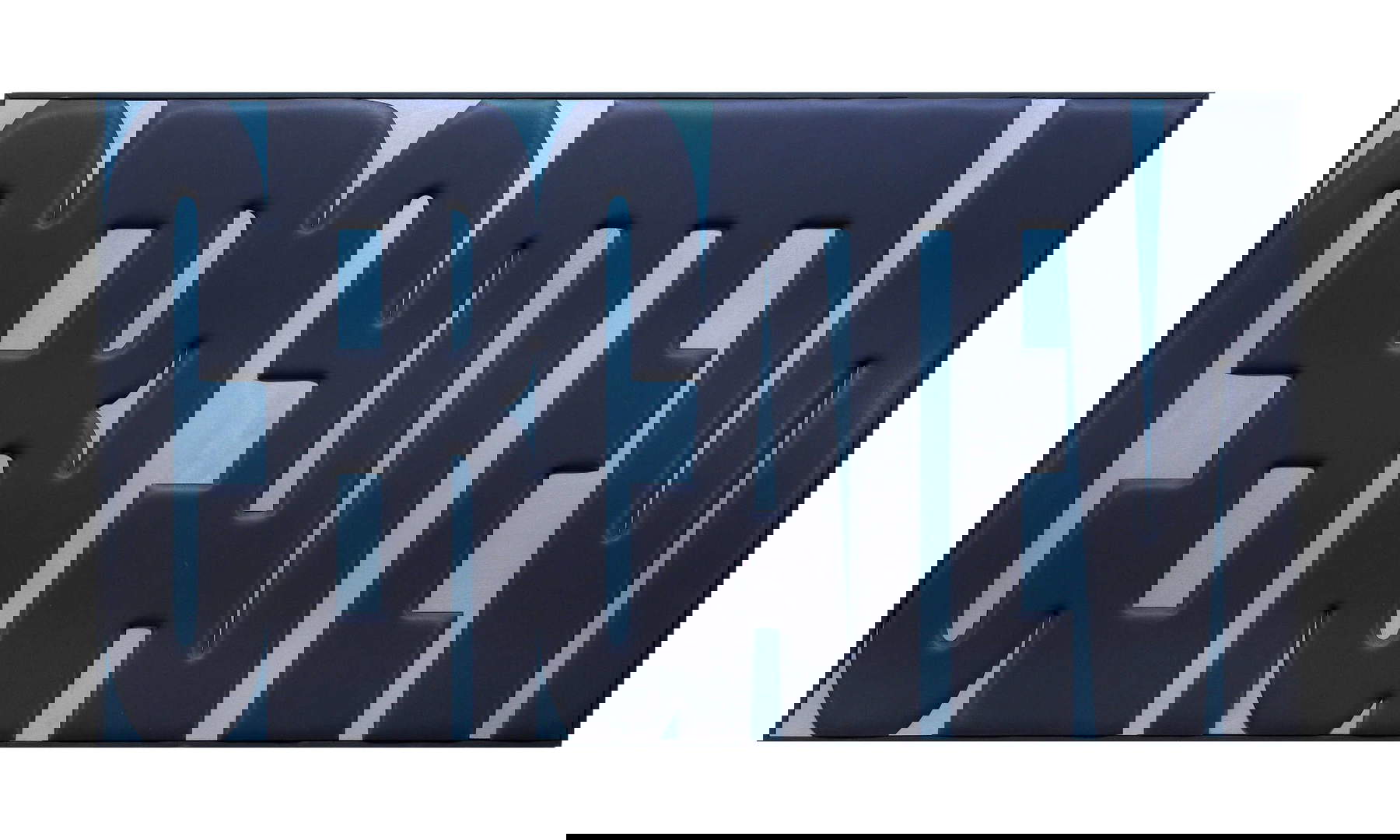 Mario Consiglio, Cercatevi (2016; Lycra, Holz und Schaumgummi, 82 x 152 cm). Foto: Andrea Adriani