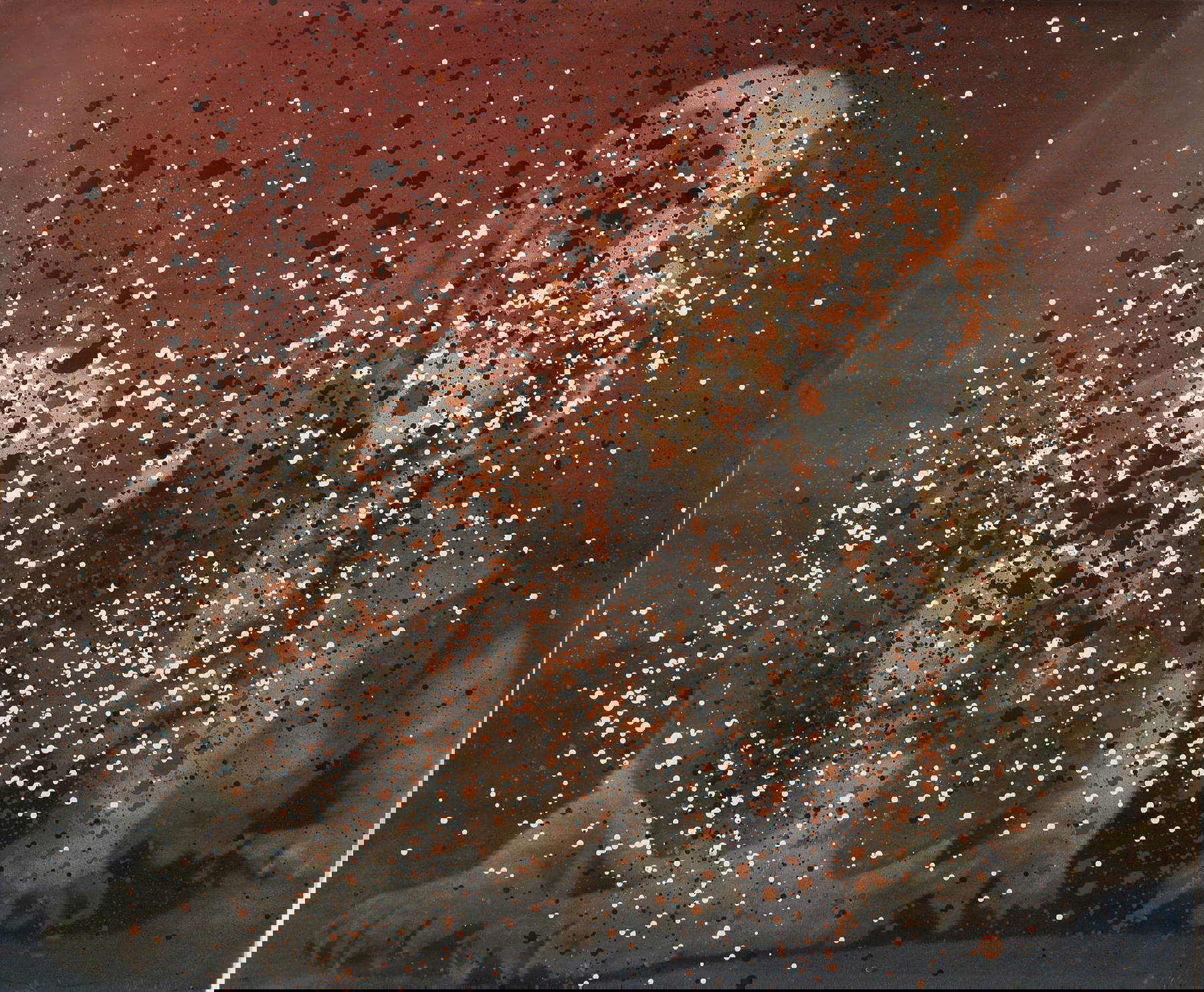 Mario Consiglio, Deflagration Dogs (2011; Emaille auf Poster, 70 x 86 cm). Foto: Gianfranco Tomassini