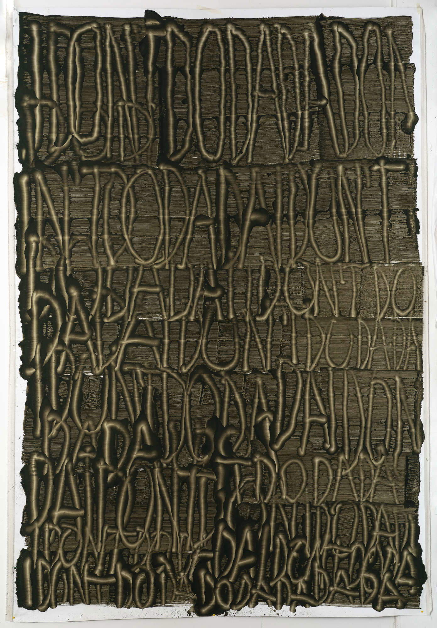 Mario Consiglio, I don't do Dada (2019; Acryl auf Leinwand, 320 x 212 cm). Foto: Andrea Adriani