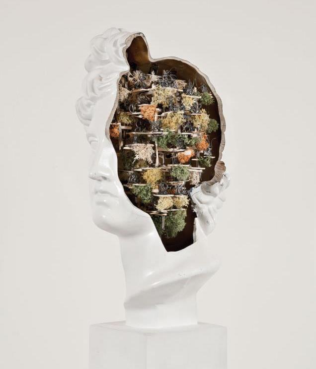 Mario Consiglio, Marmor (2011; Harz, Moosholz). Foto: Vincenzo Germino