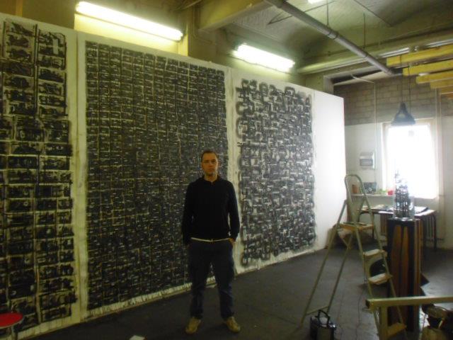 Mario Consiglio in seinem Atelier bei Mohabit in Berlin im Jahr 2010