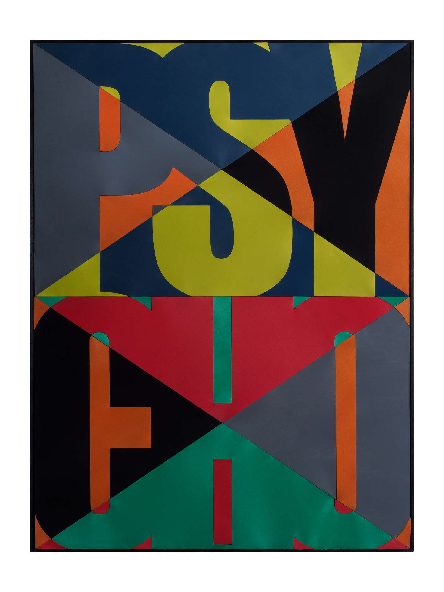 Mario Consiglio, Psycho (2017; Lycra, Holz und Schaumgummi, 138 x 103 cm). Foto: Andrea Adriani