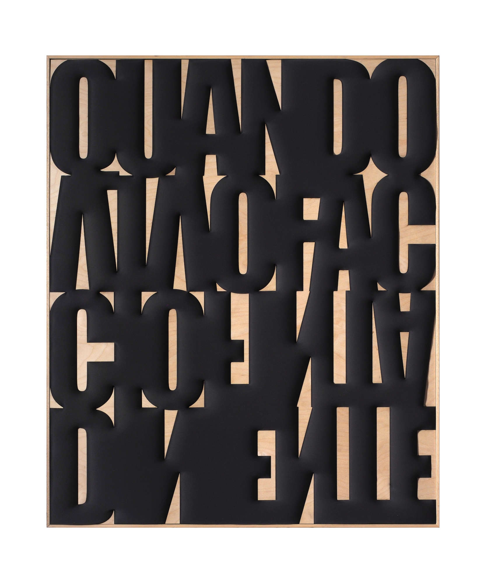 Mario Consiglio, Quando vivo faccio finta di niente (Lycra, Holz und Schaumgummi, 122 x 102 cm). Foto: Andrea Adriani