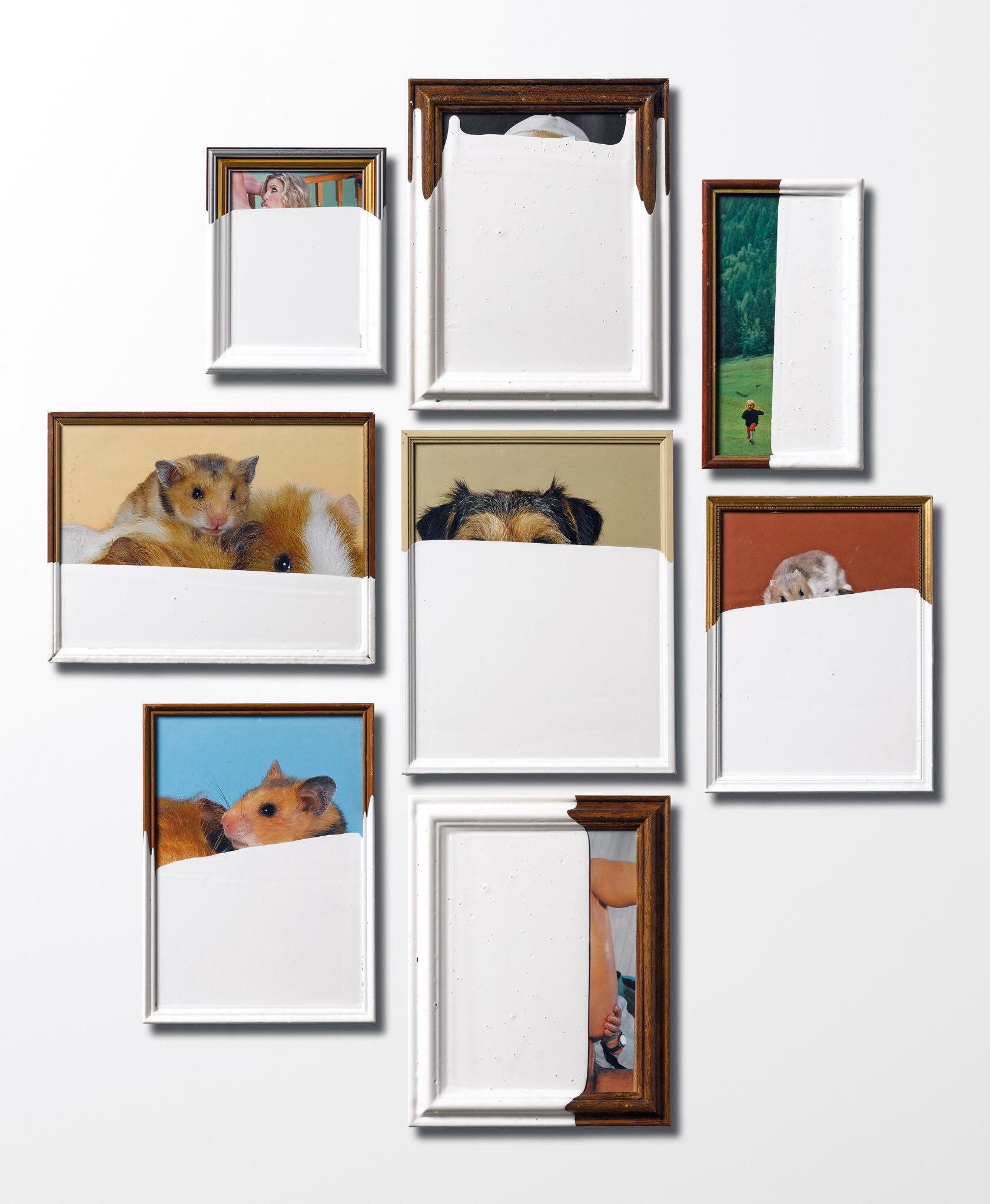 Mario Consiglio, Ti ho detto mille volte (2014; Gummi, Holz, Glas und Foto)