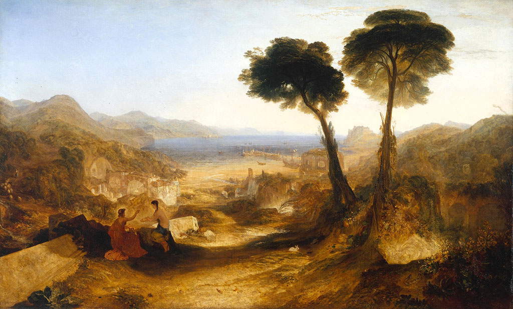 Joseph Mallord William Turner, View of Bay with Apollo and the Sibyl (1823; oil on canvas, 145.4 x 237.5 cm; London, Tate) Joseph Mallord William Turner, View of Bay with Apollo and the Sibyl (1823; oil on canvas, 145.4 x 237.5 cm; London, Tate)