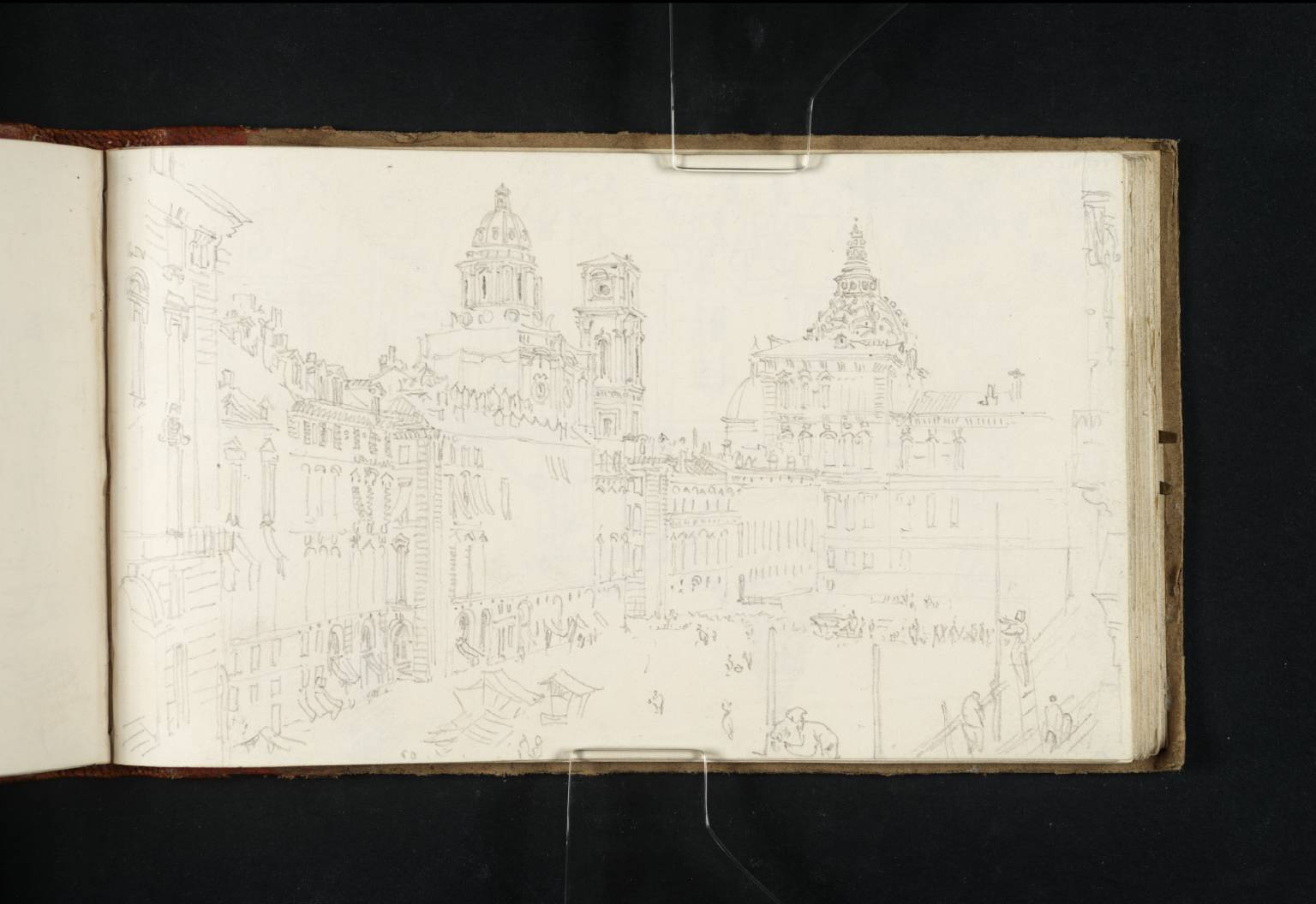 Joseph Mallord William Turner, Turin, Piazza Castello, from the Turin Notebook (1829; pencil on paper, 111 x 186 mm; London, Tate) Joseph Mallord William Turner, Turin, Piazza Castello, from the Turin Notebook (1829; pencil on paper, 111 x 186 mm; London, Tate)