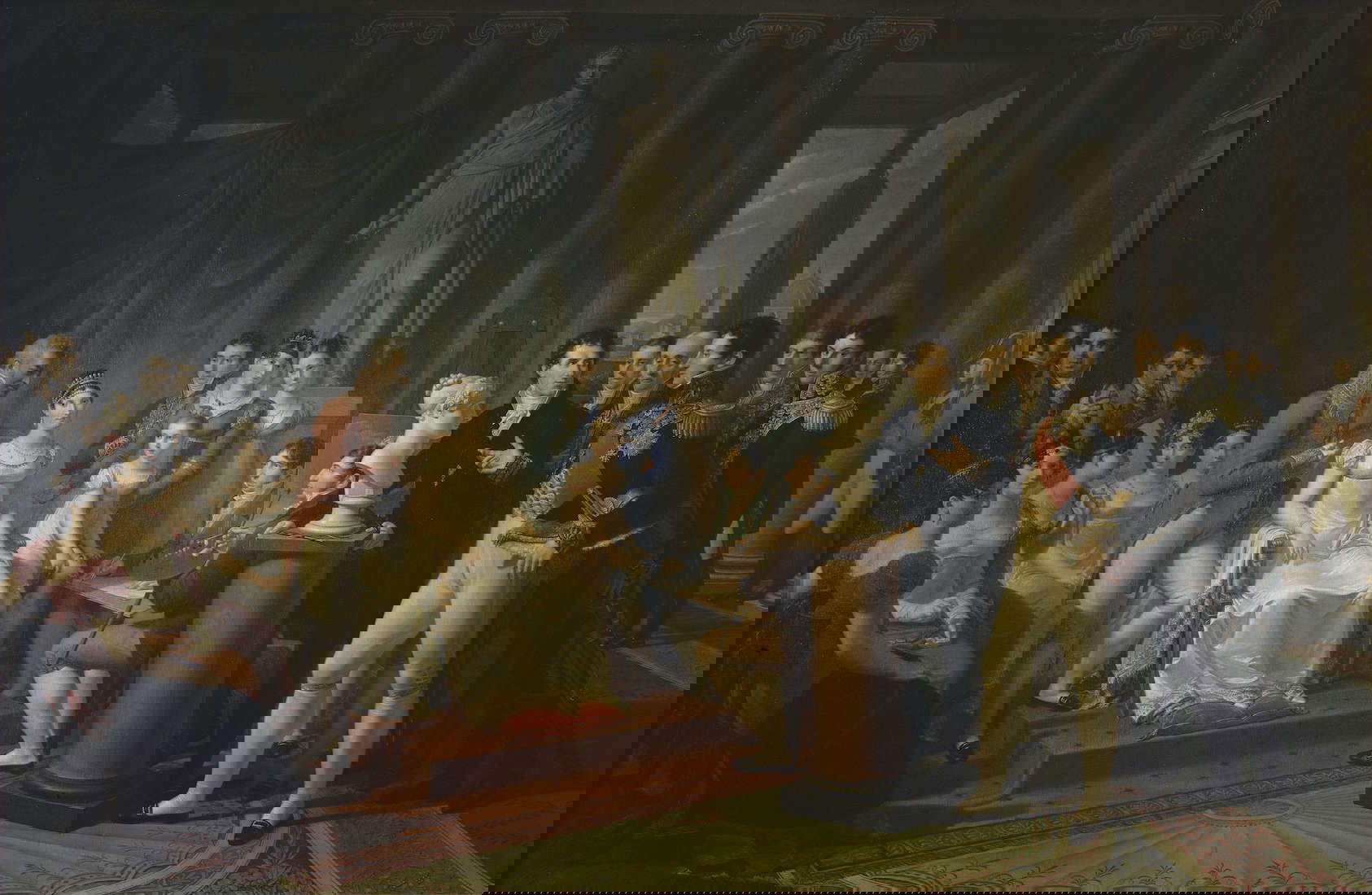 Pietro Benvenuti, Elisa Baciocchi and Her Court (1813; oil on canvas; Versailles, Mus&eacute;e National du Chateau de Versailles et de Trianon)