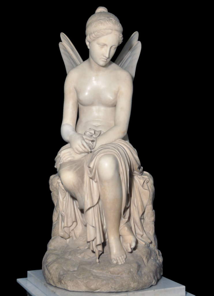Pietro Tenerani, Abandoned Psyche (c. 1819; marble, 120 x 48 x 63 cm; Florence, Galleria d'Arte Moderna di Palazzo Pitti)