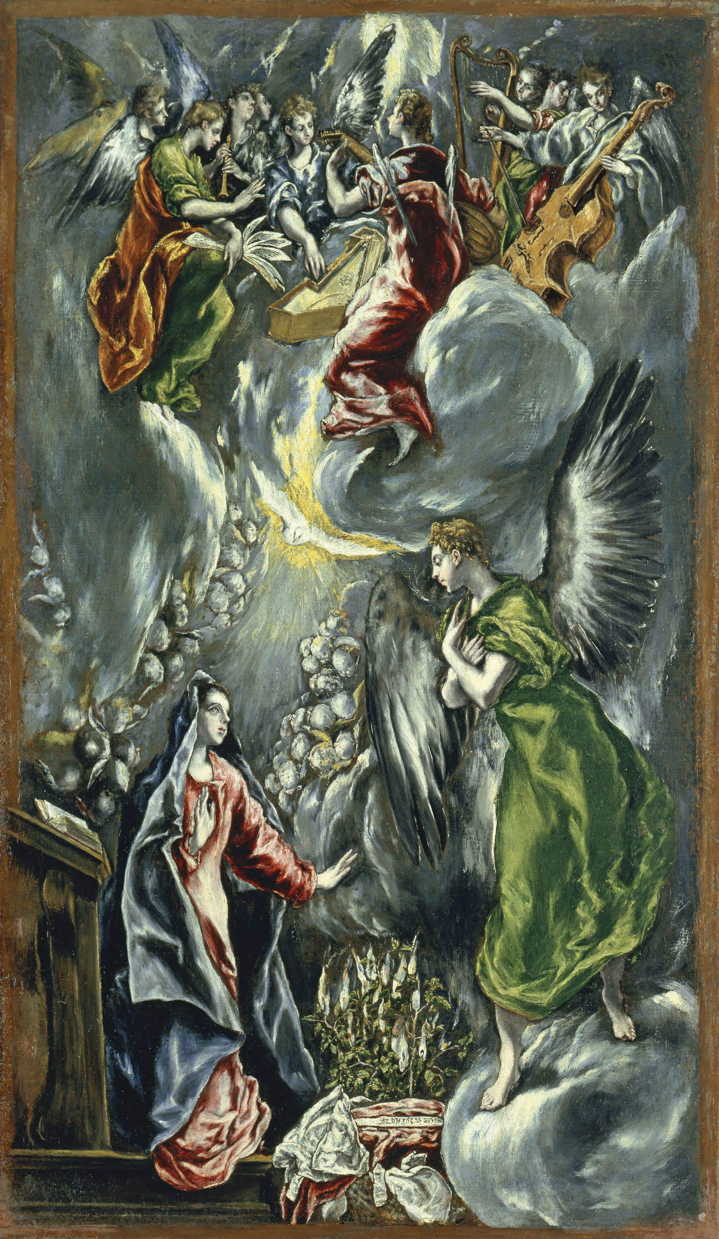 El Greco, L'Incarnation (vers 1596-1600 ; huile sur toile, 114 x 67 cm ; Madrid, Museo Thyssen-Bornemisza)