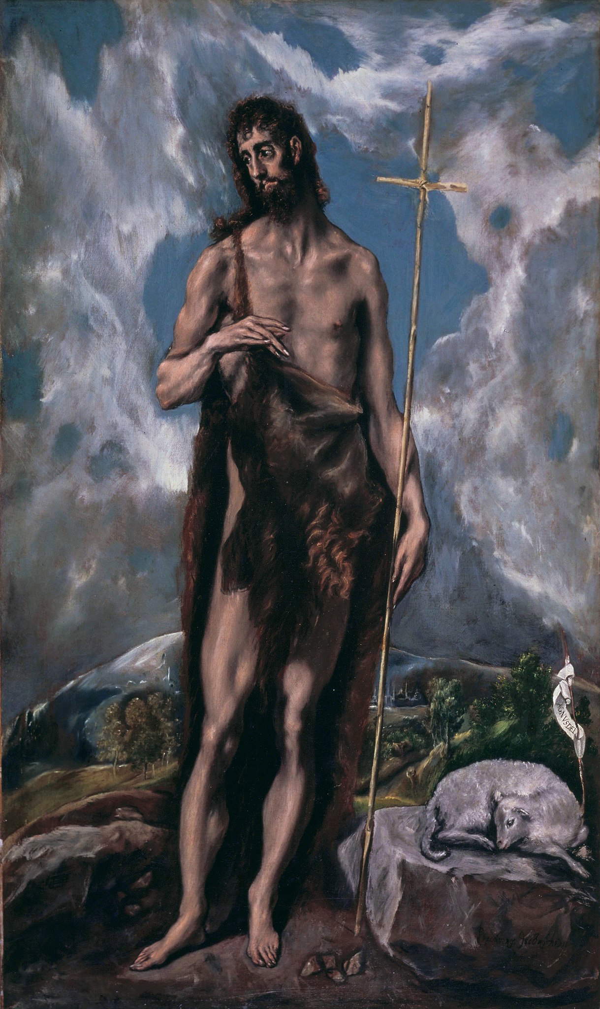 El Greco, Saint Jean Baptiste (vers 1600 ; huile sur toile, 111,1 x 66 cm ; San Francisco, Fine Arts Museums of San Francisco, Legion of Honor, inv. 46.7)