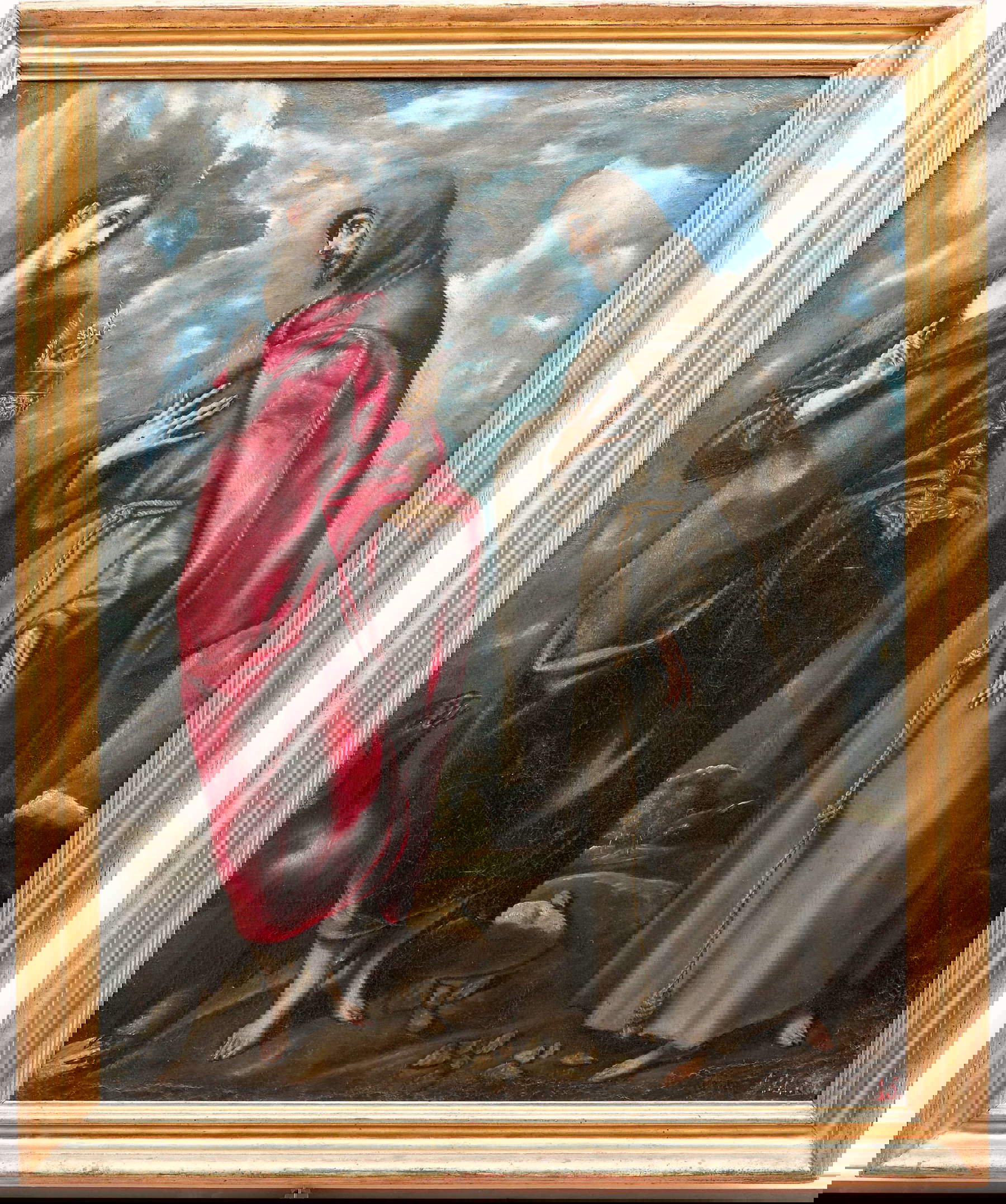 El Greco, Saint Jean l'Évangéliste et Saint François d'Assise (vers 1600 ; huile sur toile, 110 x 86,5 cm ; Florence, Galerie des Offices, Galerie des statues et des peintures, inv. 1890, n° 9493)