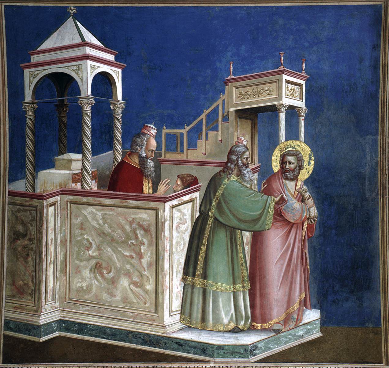 Giotto, Expulsión de Joaquín (1304-1306; fresco; Padua, Capilla Scrovegni) Giotto, Expulsión de Joaquín (1304-1306; fresco; Padua, Capilla Scrovegni)