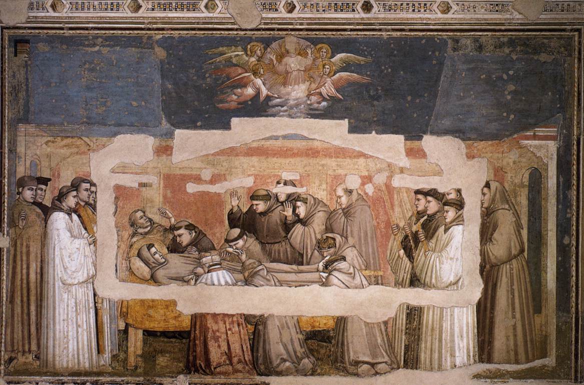 Giotto, El funeral de San Francisco (1325-1328; fresco, 280 x 450 cm; Florencia, Santa Cruz, Capilla Bardi) Giotto, El funeral de San Francisco (1325-1328; fresco, 280 x 450 cm; Florencia, Santa Cruz, Capilla Bardi)