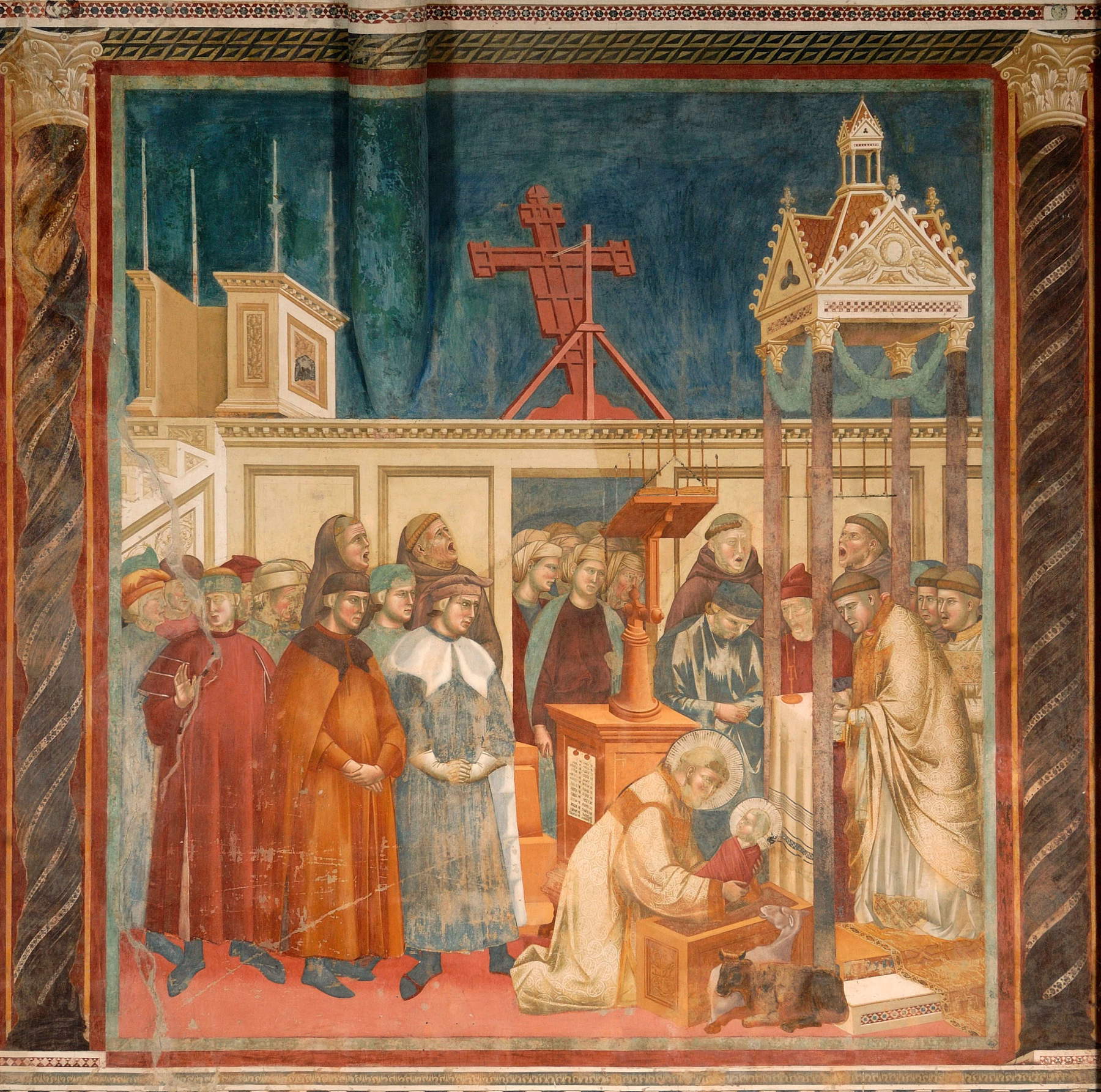 El belén de San Francisco de Greccio según Giotto