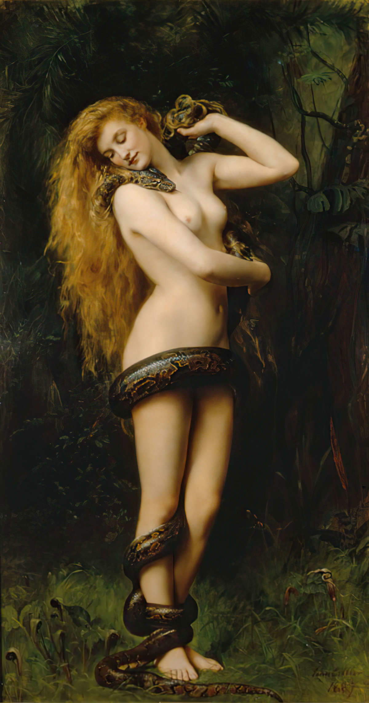 John Collier, Lilith (1887; olio su tela, 194 x 104 cm; Southport, Atkinson Art Gallery) John Collier, Lilith (1887; olio su tela, 194 x 104 cm; Southport, Atkinson Art Gallery)