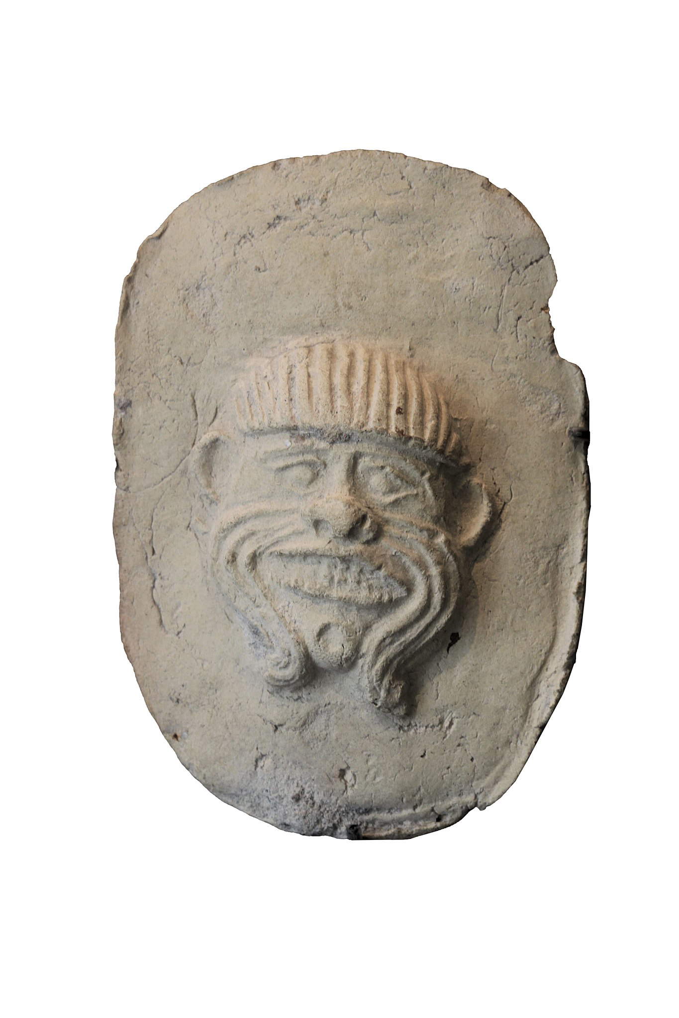 Arte mesopotamica, Maschera di Humbaba (2000-1500 a.C. circa; terracotta, 9,3 x 6,5 x 1,7 cm; Parigi, Louvre) Arte mesopotamica, Maschera di Humbaba (2000-1500 a.C. circa; terracotta, 9,3 x 6,5 x 1,7 cm; Parigi, Louvre)