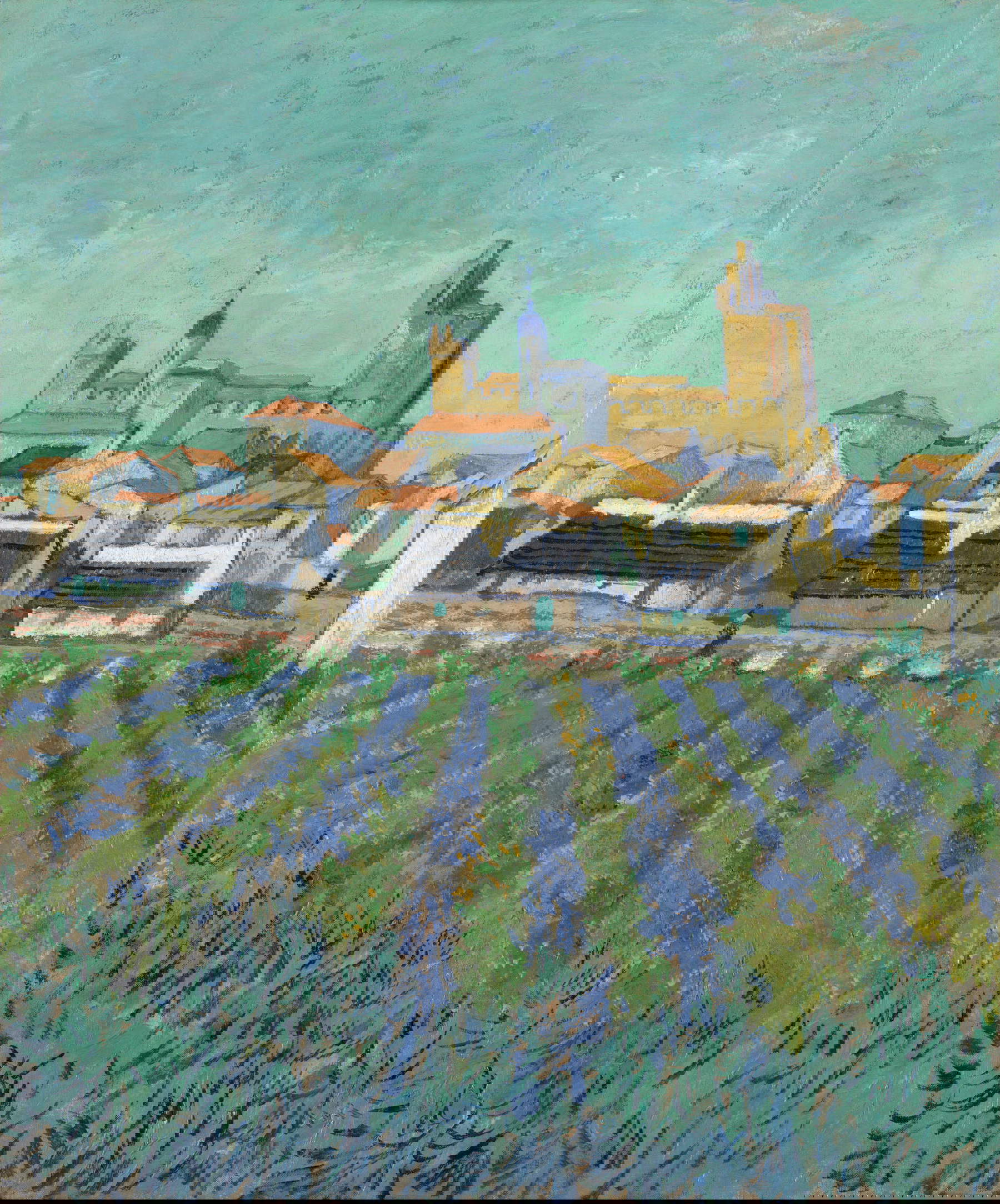 Vincent van Gogh, Vue des Saintes-Maries-de-la-Mer (Saintes-Maries-de-la-Mer, 3 juin 1888 ; huile sur toile, 64,2 x 53 cm ; Otterlo, Kröller-Müller Museum, inv. KM 106.327) Vincent van Gogh, Vue des Saintes-Maries-de-la-Mer (Saintes-Maries-de-la-Mer, 3 juin 1888 ; huile sur toile, 64,2 x 53 cm ; Otterlo, Kröller-Müller Museum, inv. KM 106.327)