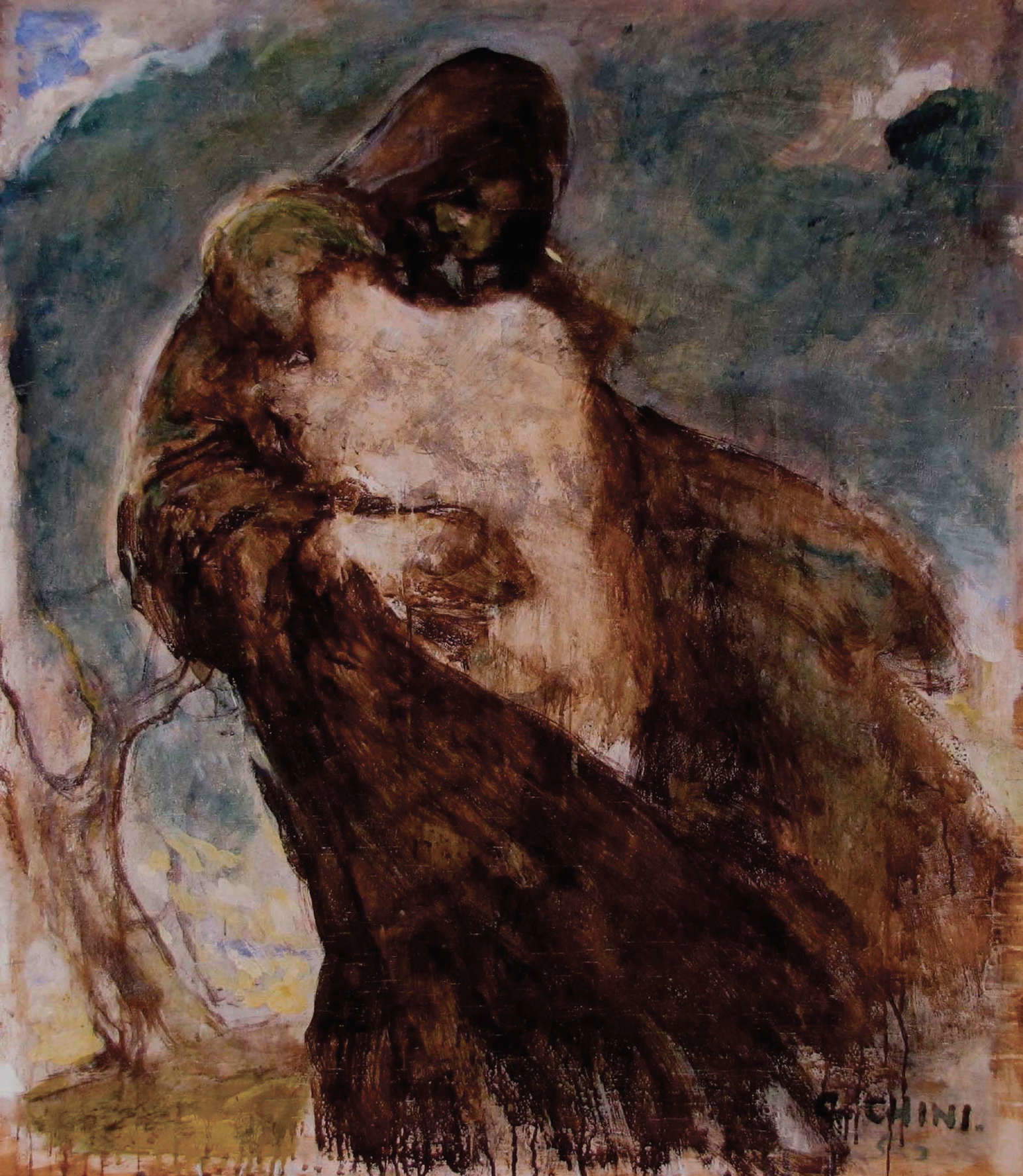 Galileo Chini, The Last Intercourse (1953; oil on plywood, 100 x 84 cm; Montecatini Terme, Fondazione ViVal Banca - Accademia d'Arte D. Scalabrino) Galileo Chini, The Last Intercourse (1953; oil on plywood, 100 x 84 cm; Montecatini Terme, Fondazione ViVal Banca - Accademia d'Arte D. Scalabrino)