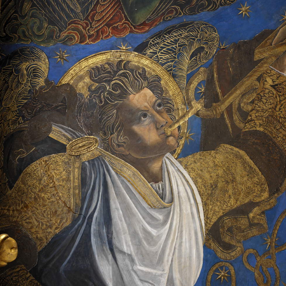 Paolo di San Leocadio, Angeli musicanti (XVe siècle ; fresques ; Valence, cathédrale). Photo: Institut Valencià de Conservació, Restauració i Investigació Paolo di San Leocadio, Angeli musicanti (XVe siècle ; fresques ; Valence, cathédrale). Photo: Institut Valencià de Conservació, Restauració i Investigació