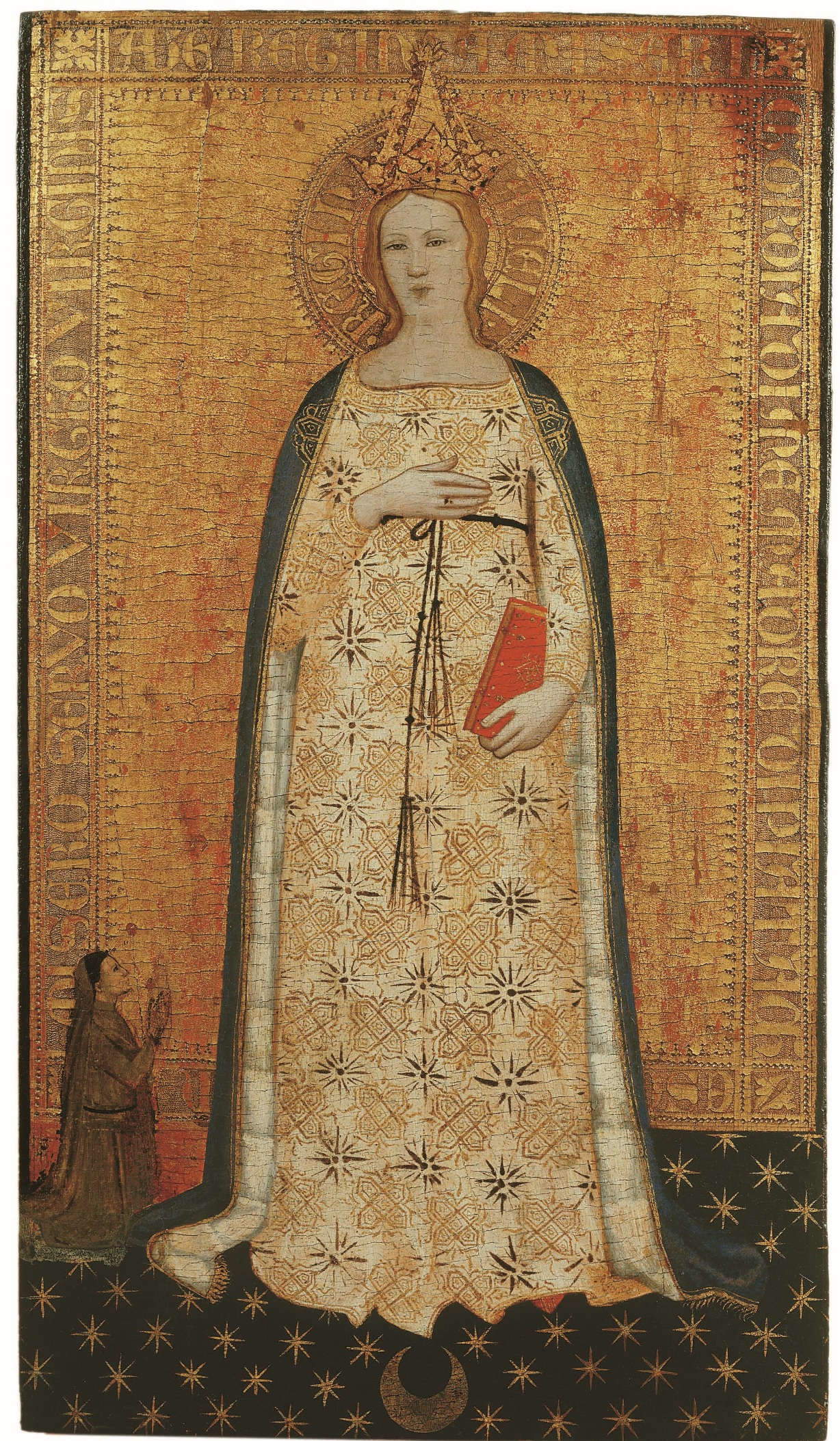 Nardo di Cione, Madonna del Parto e donatore (um 1350; Tempera auf Tafel, 54 x 30 cm; Fiesole, Museum Bandini) Nardo di Cione, Madonna del Parto e donatore (um 1350; Tempera auf Tafel, 54 x 30 cm; Fiesole, Museum Bandini)