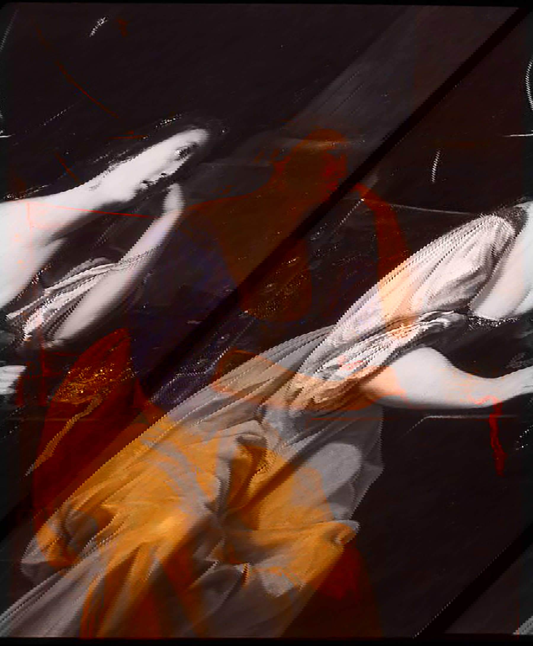 Artemisia Gentileschi, Cléopâtre (1640-1645 ; huile sur toile, 160 &times; 130 cm ; Naples, collection privée)