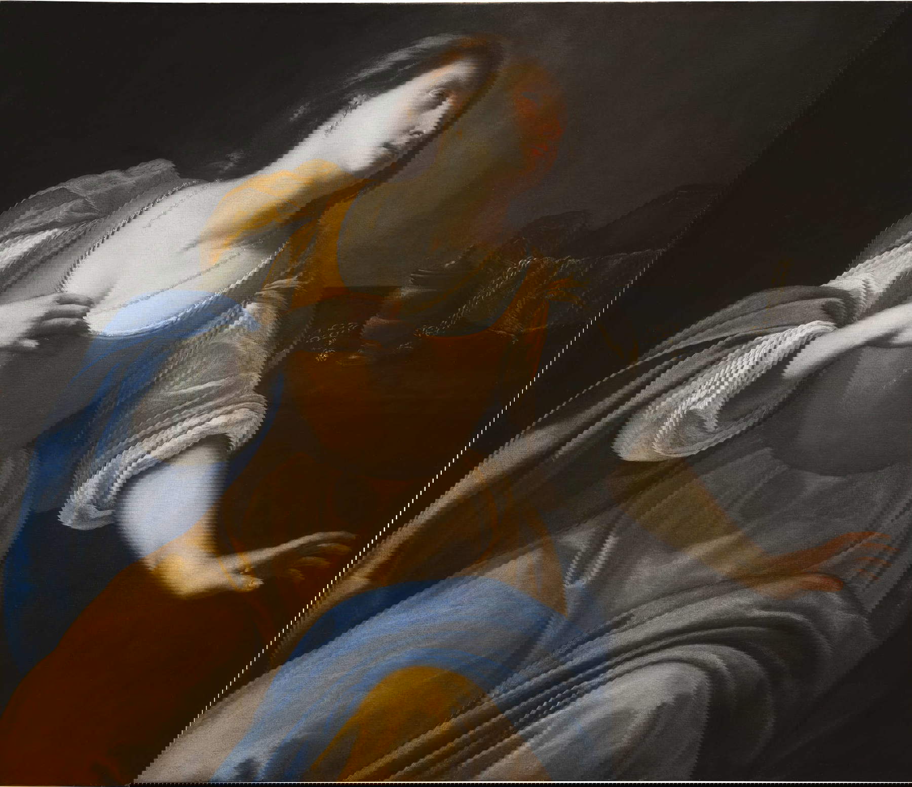 Artemisia Gentileschi, Madeleine (1630-1635 ; huile sur toile, 78,5 &times; 108 cm ; Beyrouth, collection du palais Sursock)