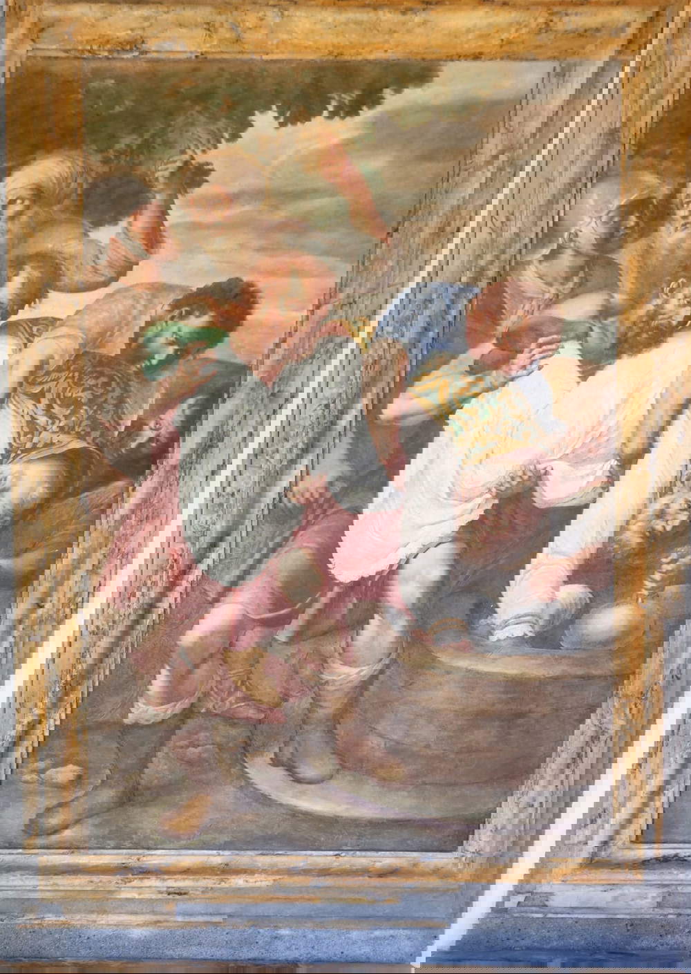 Fresco with the martyrdom of St. Hippolytus