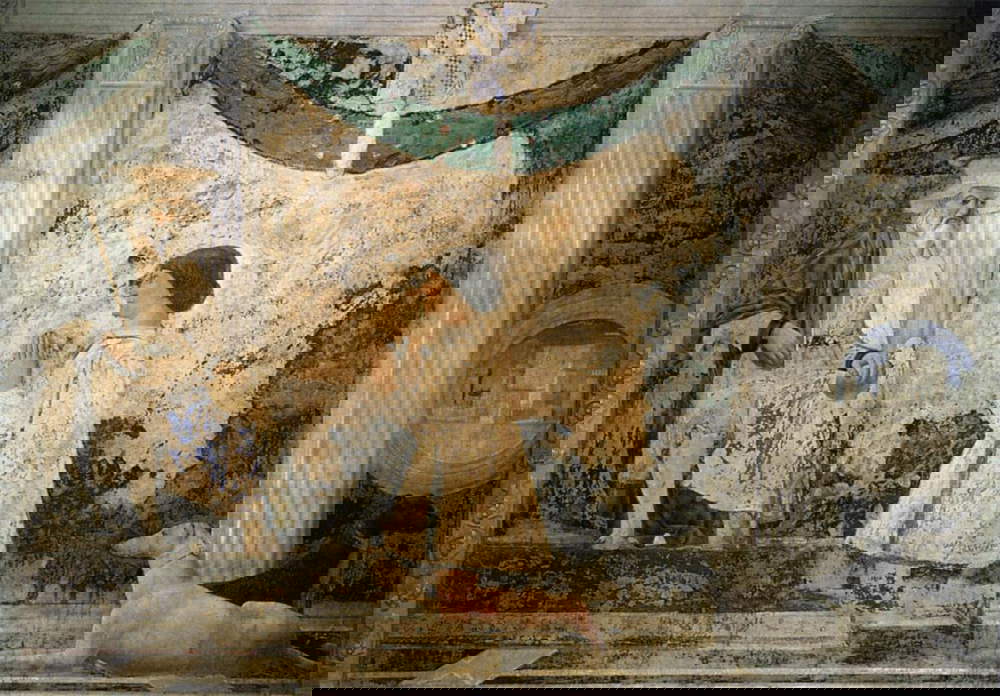 Piero della Francesca, Sigismondo Malatesta agenouillé devant son saint patron Sigismondo