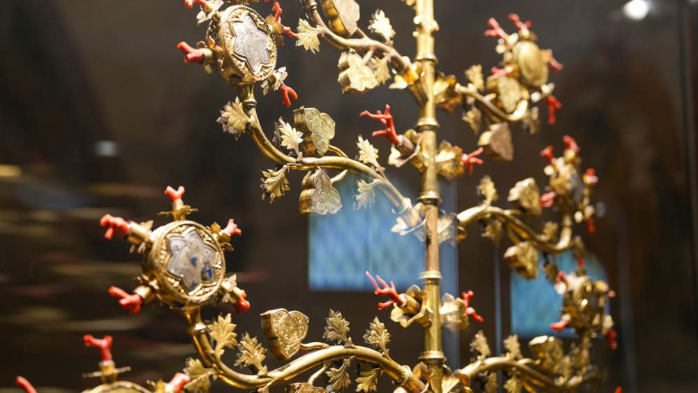 Parts of Lucignano's Golden Tree, a masterpiece of Italian goldsmith art, unearthed