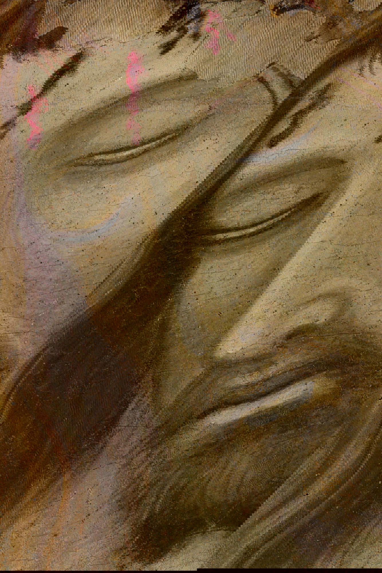 Dettaglio del volto di Cristo dopo il restauro Dettaglio del volto di Cristo dopo il restauro