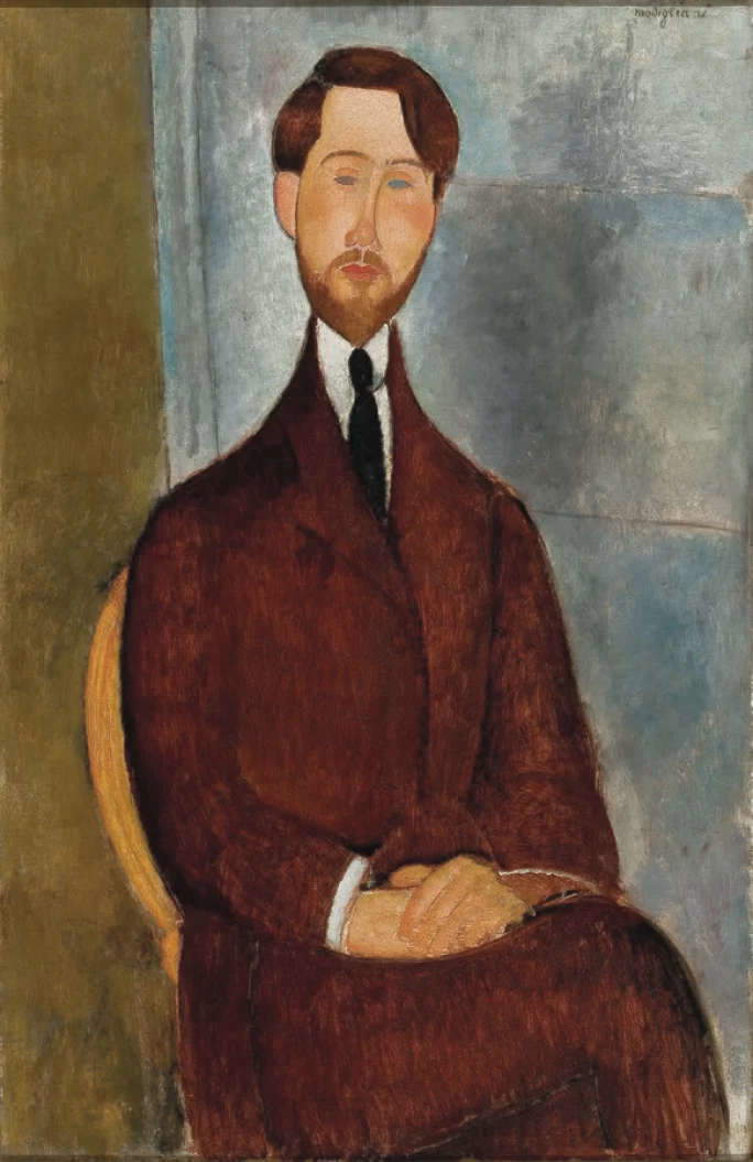 Amedeo Modigliani, Portrait de Leopold Zborowski (1916-1919 ; huile sur toile, 100 x 65 cm ; São Paulo, Museu de Arte) Amedeo Modigliani, Portrait de Leopold Zborowski (1916-1919 ; huile sur toile, 100 x 65 cm ; São Paulo, Museu de Arte)