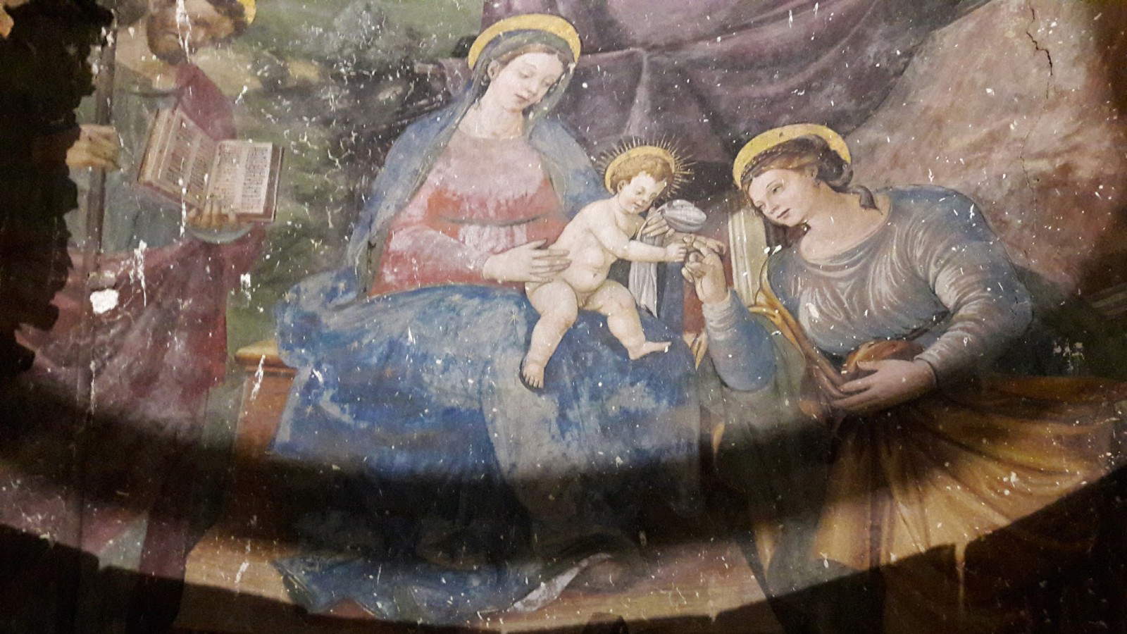 El matrimonio místico de Santa Catalina (antes de la restauración)