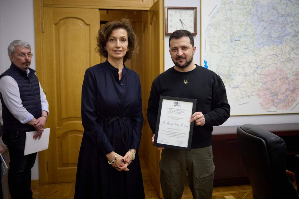 Visite du directeur général de l'UNESCO en Ukraine. 