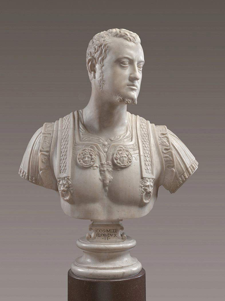 Baccio Bandinelli, Buste de Cosimo I (vers 1544 ; marbre, hauteur 91 cm ; Florence, Museo Nazionale del Bargello). Photo : Roberto Sigismondi