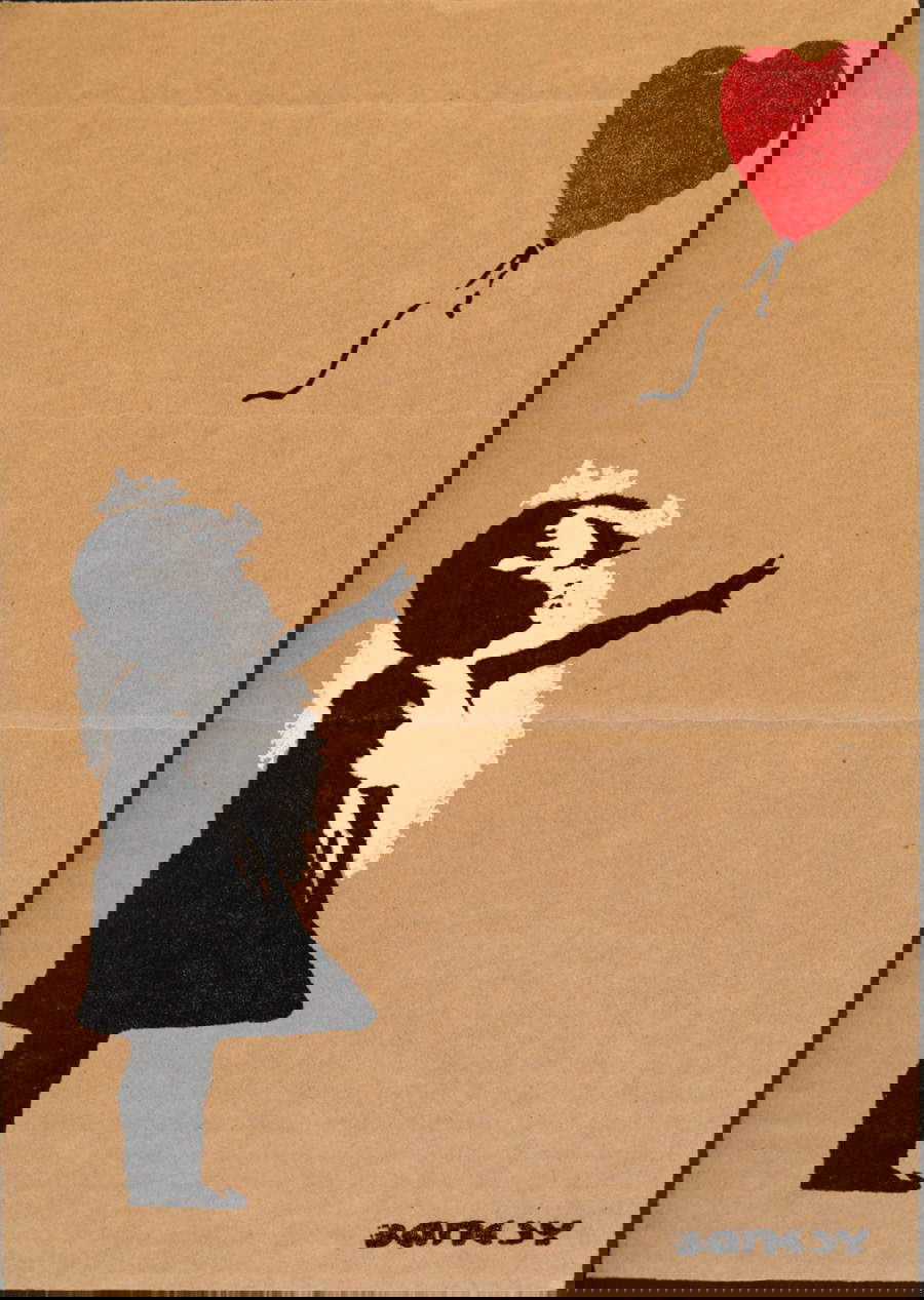 Banksy, Chica con globo, 2023/11/09, edición 39/50