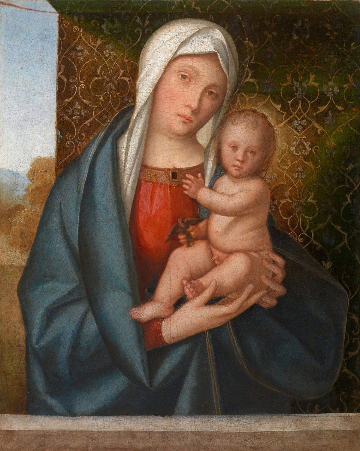 Boccaccio Boccaccino, Madonna mit Kind (um 1502-1503; Öl auf Tafel; Mailand, Pinacoteca di Brera) Boccaccio Boccaccino, Madonna mit Kind (um 1502-1503; Öl auf Tafel; Mailand, Pinacoteca di Brera)