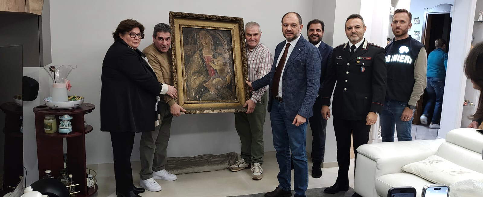L'opera di Botticelli recuperata a Gragnano L'opera di Botticelli recuperata a Gragnano