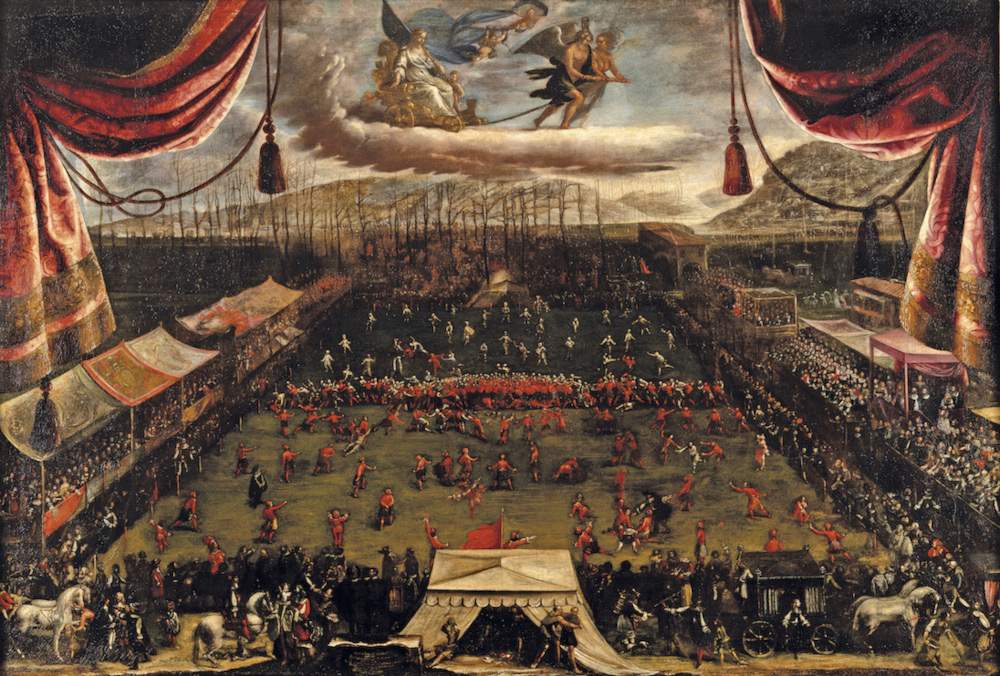 Una storica partita di calcio del 1662: a Lucca in mostra un dipinto che la raffigura