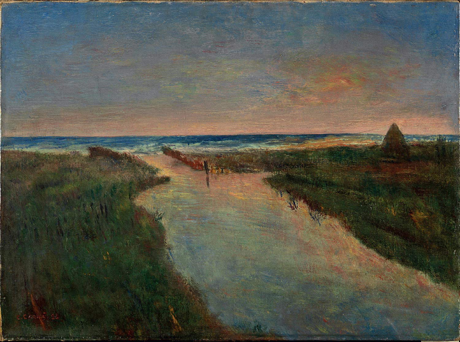 Carlo Carrà, Foce del Cinquale (1928; oil on canvas, 63x85.5 cm; Milan, Museo del Novecento) Carlo Carrà, Foce del Cinquale (1928; oil on canvas, 63x85.5 cm; Milan, Museo del Novecento)