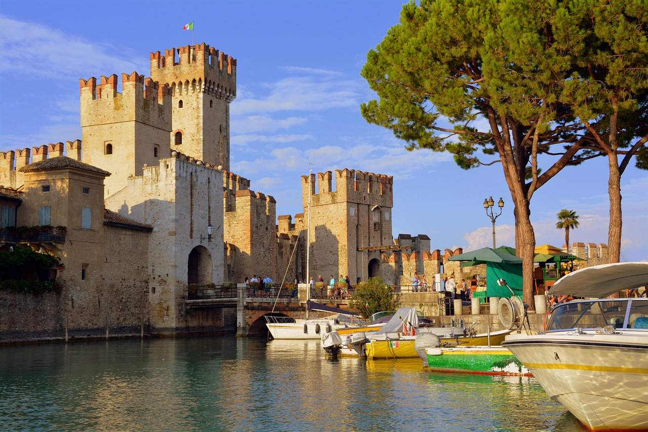 The Scaliger Castle in Sirmione, a medieval jewel on Lake Garda