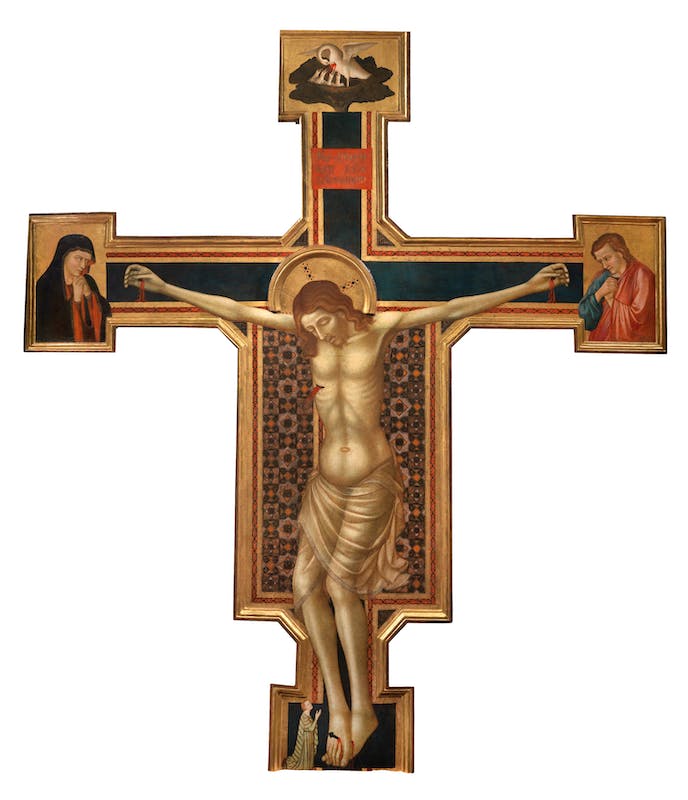 Maestro del Crocifisso Corsi, Cristo crocifisso (1310-1315; tempera su tavola, 308 x 229 cm; Firenze, Uffizi) Maestro del Crocifisso Corsi, Cristo crocifisso (1310-1315; tempera su tavola, 308 x 229 cm; Firenze, Uffizi)