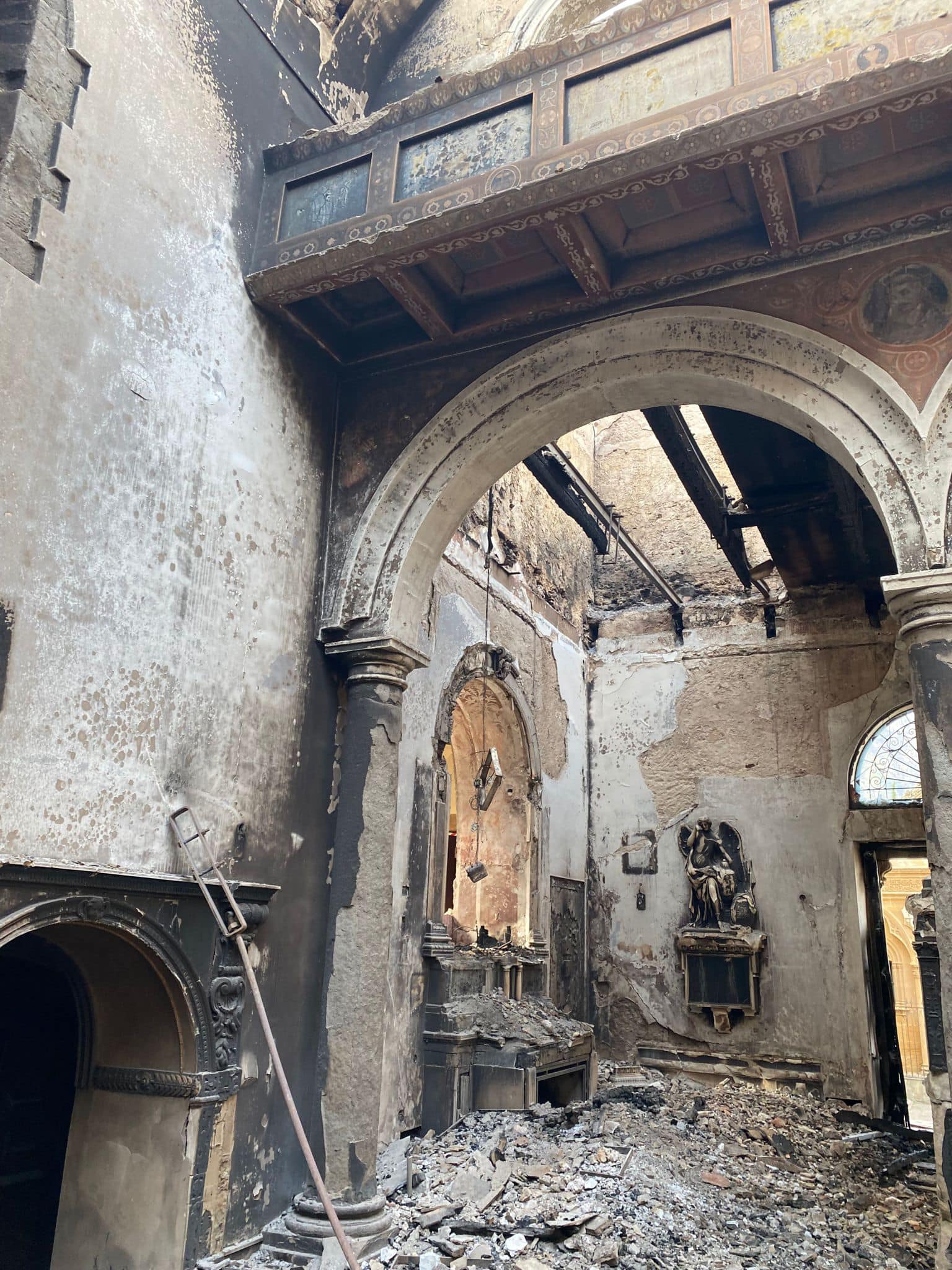Damage to the church of Santa Maria di Ges&ugrave; in Palermo