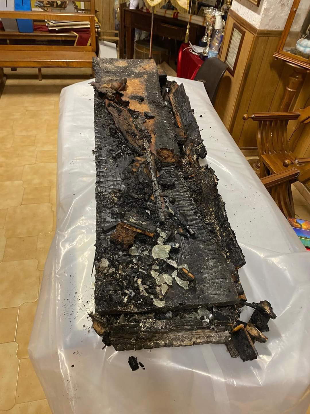 Damage to the church of Santa Maria di Ges&ugrave; in Palermo