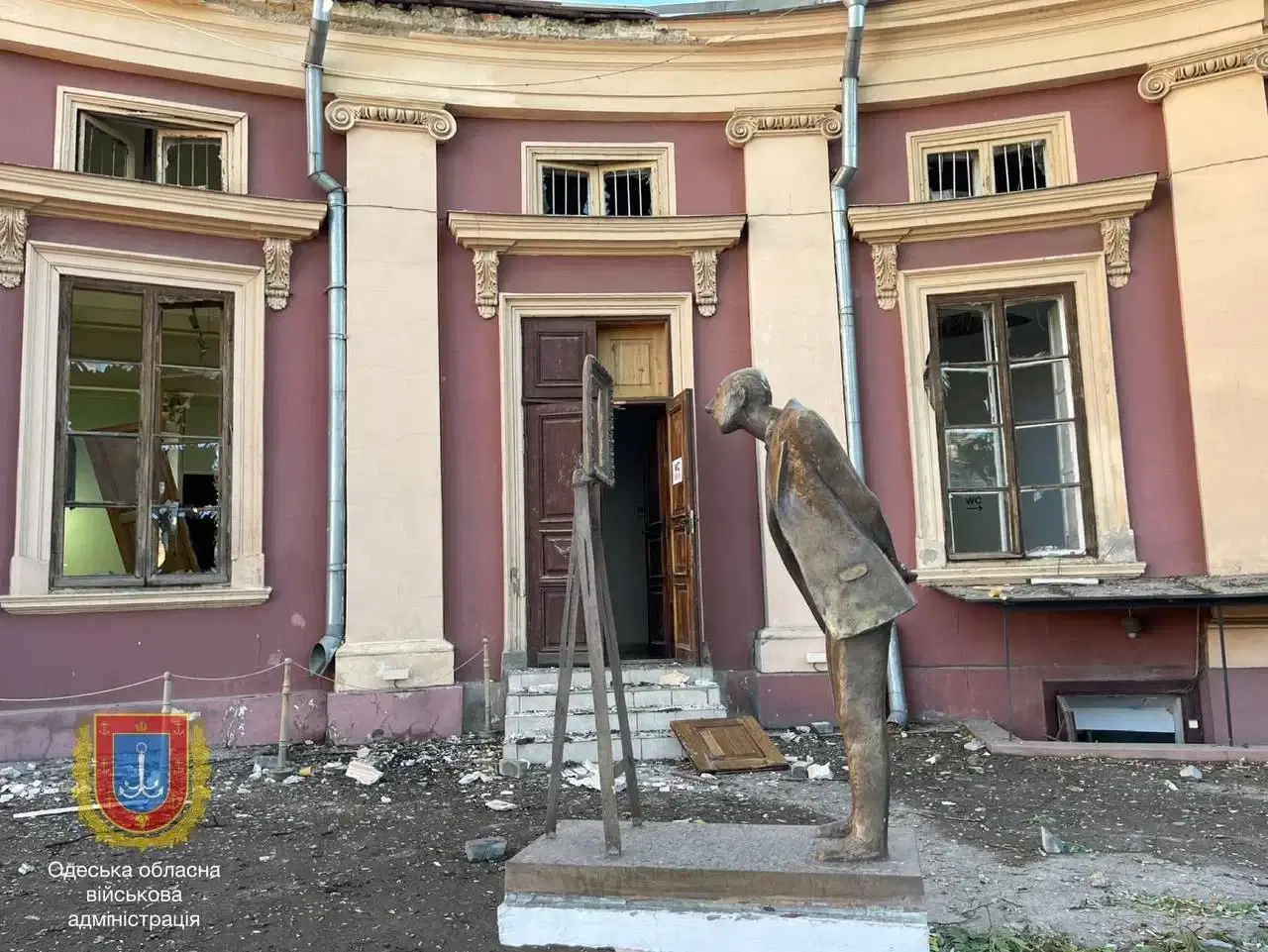 Danni al Museo di Belle Arti di Odessa Danni al Museo di Belle Arti di Odessa