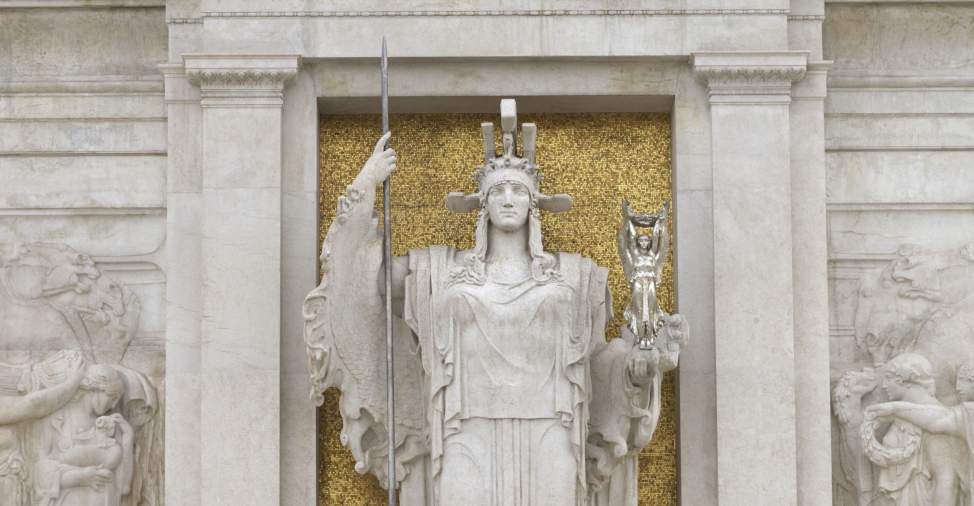 An exhibition at the Vittoriano celebrates the Goddess Rome and the Altar of the Fatherland frieze at the conclusion of restoration 