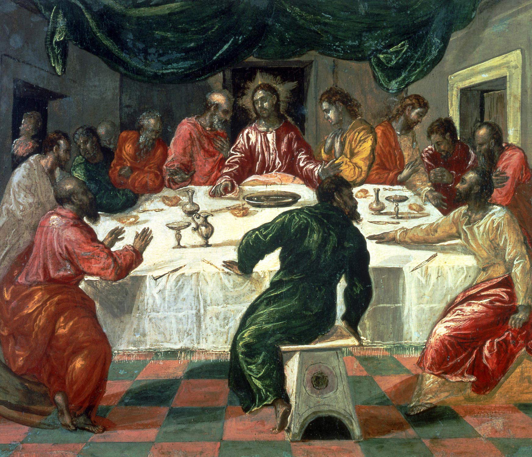 El Greco, Ultima cena (1567-1568; tavola 42,5 x 51 cm; Bologna, Pinacoteca Nazionale, inv. 6378)